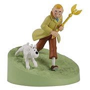 Adventures of Tintin Box Scene Tintin with Sceptre Statue